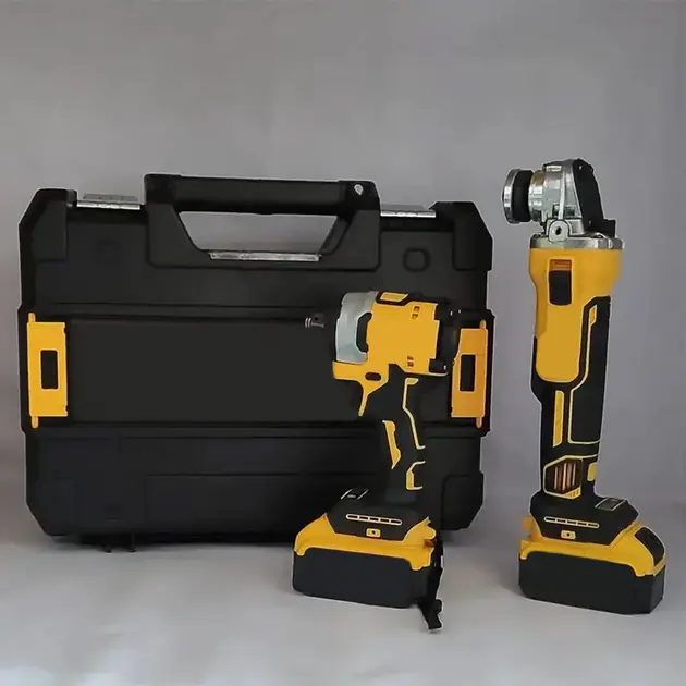 Акумуляторний набір інструментів у кейсі 2 в 1 Болгарка та Гайковерт - Зображення 3