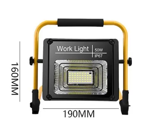 Акумуляторний прожектор із сонячною панеллю Work Light 50W + POWER BANK - Зображення 4