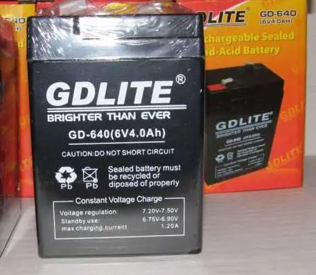 Акумулятор BATTERY GD 640 6V 4A - Зображення 4