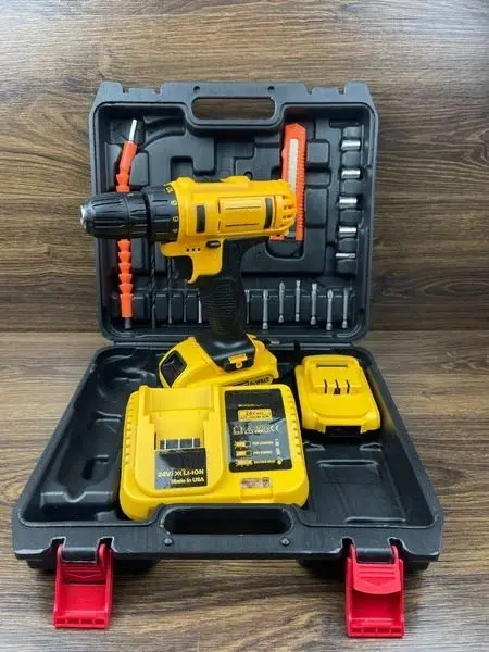 Акумуляторний шуруповерт 24V з набором інструментів у кейсі, Шуруповерт - Зображення 5