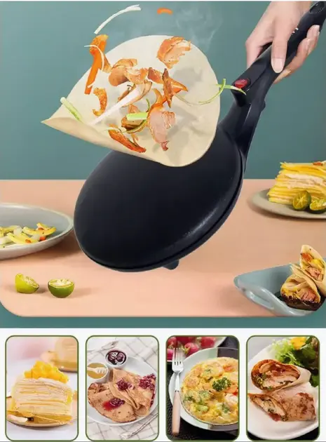 Антипригарний електричний млинець PAN LY-456 600Вт, антипригарний