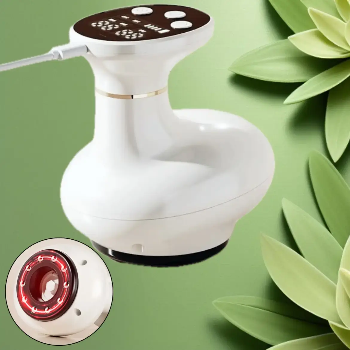 Антицелюлітний вакуумний масажер Cupping Massage з інфрачервоним нагріванням, масажер від целюліту AND1110 USB - Зображення 10