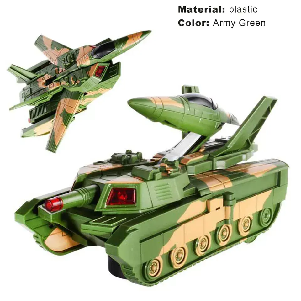 Армійський танк іграшка музичний танк літак 2 в 1 - Зображення 4