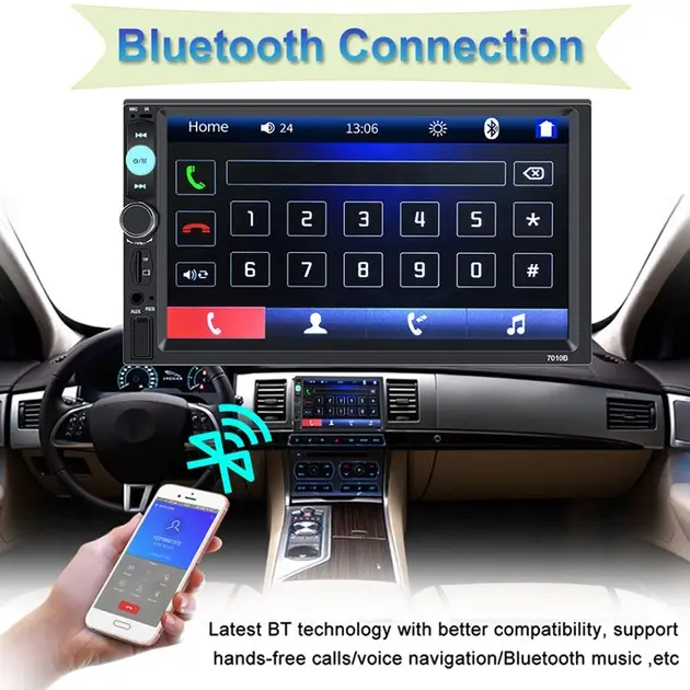 Автомагнітола CML-PLAY 7010B 2DIN з пультом дистанційного керування (сенсорний екран) - Зображення 3