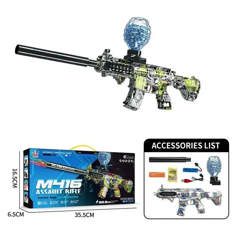 Автомат дитячий іграшковий M416 орбіз, що стріляє кульками на акумуляторі GUN TOYS M416 - Зображення 3
