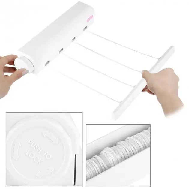 Автоматична витяжна мотузка для білизни - Сушарка для білизни - Зображення 3