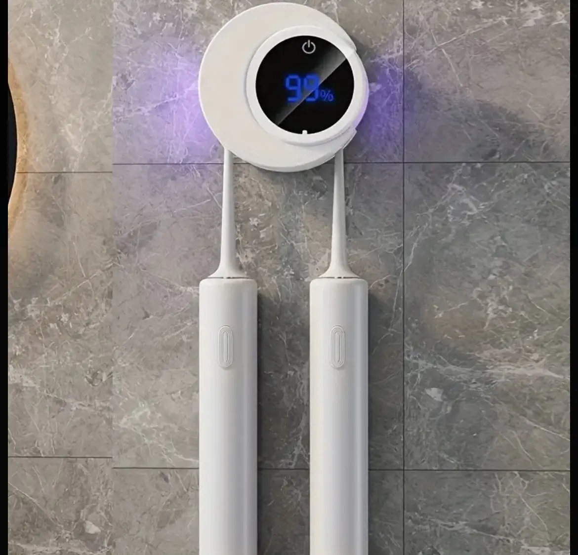 Автоматичний настінний тримач-стерилізатор для зубних щіток з УФ-дезінфекцією, стерилізатор з дисплеєм - Зображення 8