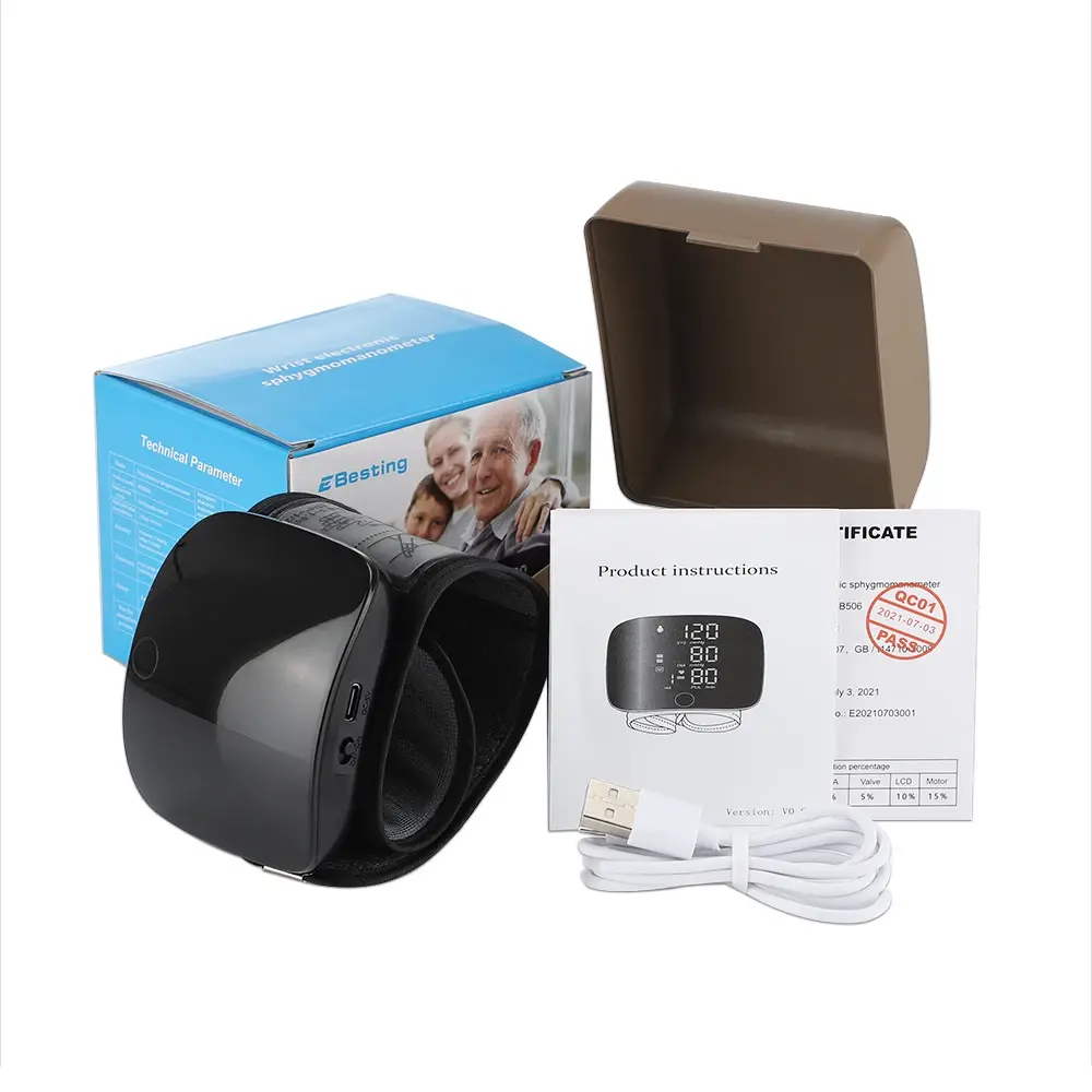 Автоматичний тонометр на зап'ястя від акумулятора 300 мАг / Розумний тонометр із сенсорним екраном та голосом - Зображення 5