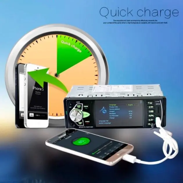 Автомобільна Bluetooth магнітола PI 4023 BT з пультом на кермо та великим екраном - Зображення 10