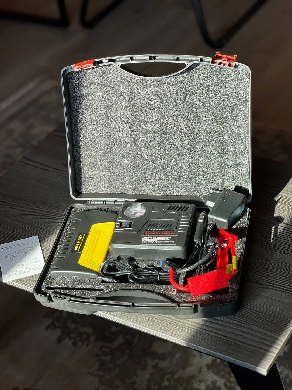 Автомобільний зарядний пристрій 50800 мАг із компресором 10 бар, EQUUS / Пусковий пристрій для авто