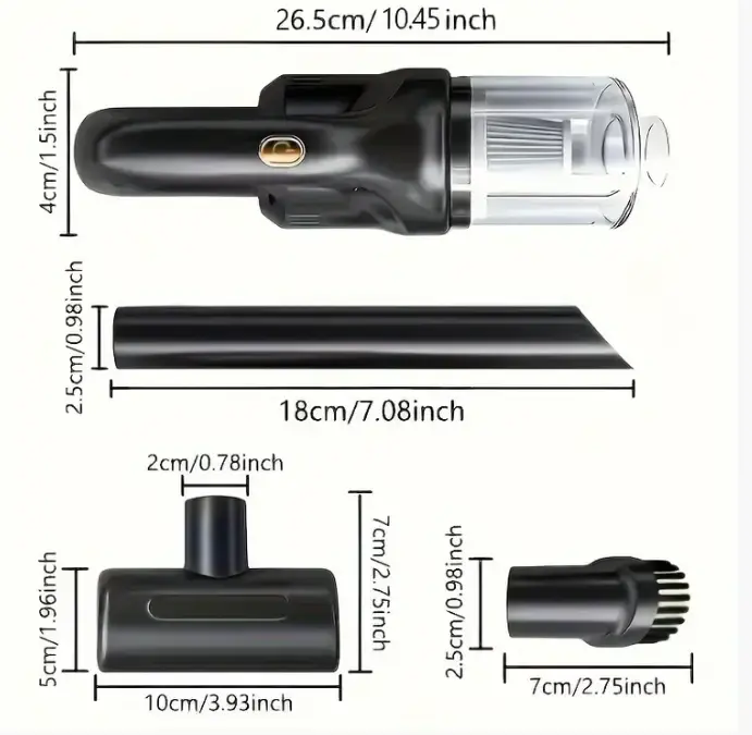 Автомобільний бездротовий пилосос Car vacuum cleaner AND XL-1452 - Зображення 2