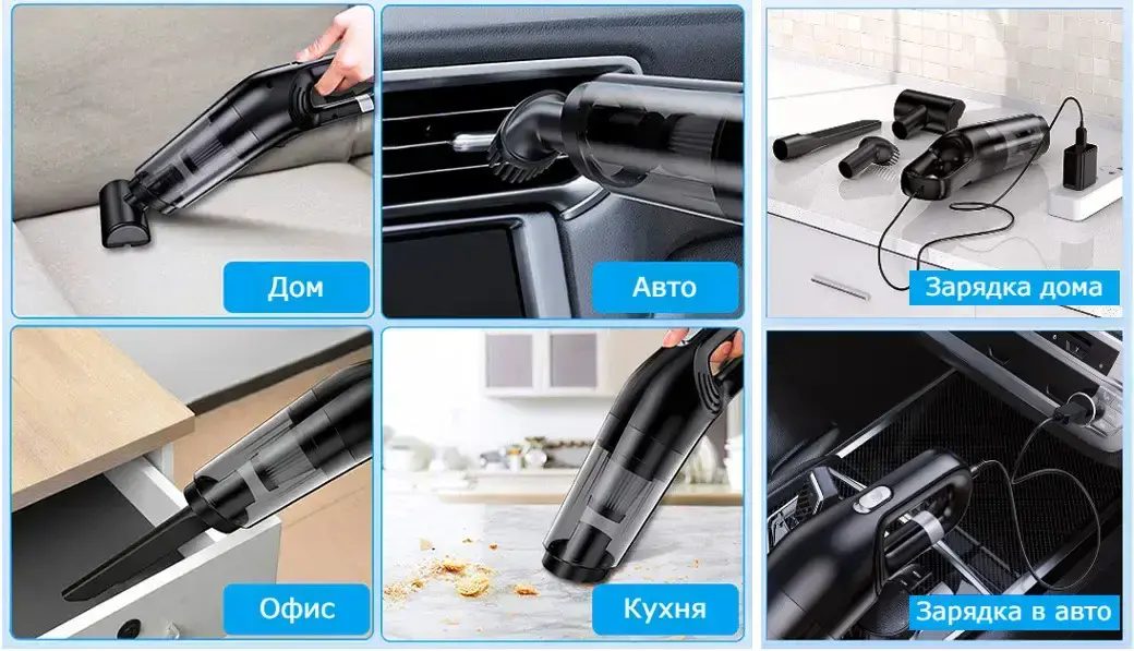 Автомобільний пилосос бездротовий акумуляторний Vacuum cleaner set AND-66-20 - Зображення 3