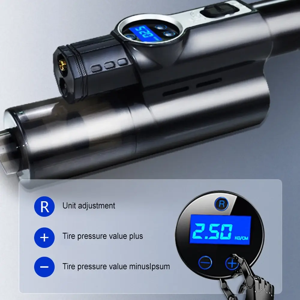 Автомобільний бездротовий пилосос + компресор на акумуляторі - Зображення 3