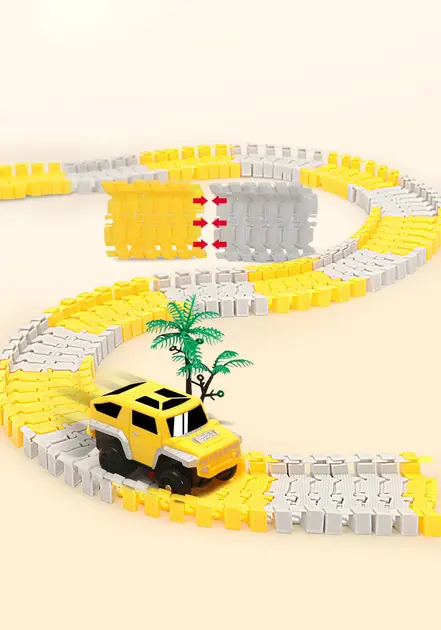 Автомобільний трек Дорожні роботи, 333 деталі, машинка на батарейці - Зображення 3