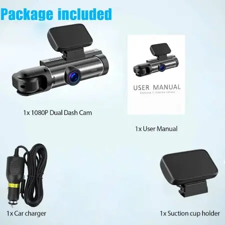 Автомобільний відеореєстратор M8 3,16-дюймовий Full HD 1080P екран з двома камерами - Зображення 9