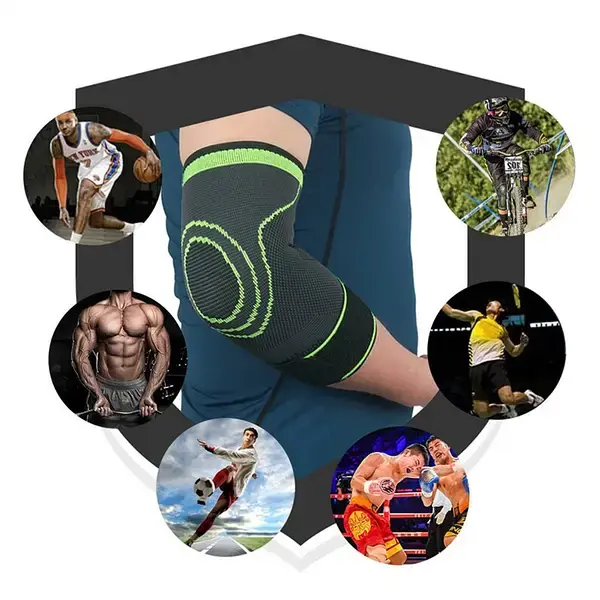 Бандаж ліктьового суглоба, еластичний бандаж, компресійний налокітник, фіксатор передпліччя. - Зображення 7