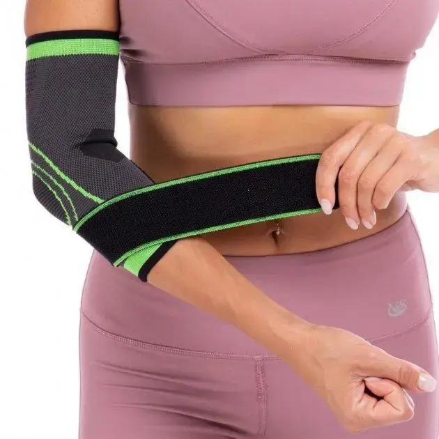 Бандаж ліктьового суглоба, еластичний бандаж, компресійний налокітник, фіксатор передпліччя. - Зображення 5