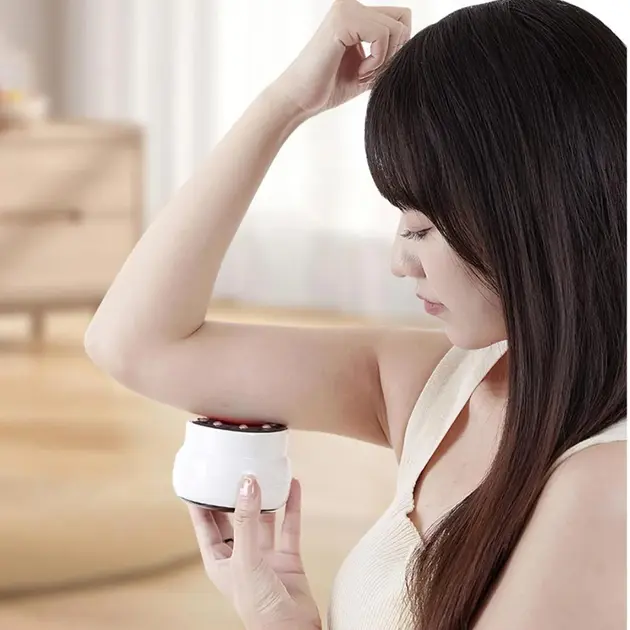 Антицелюлітний вакуумний масажер Intelligent Cupping Massage, акумуляторний ручний масажер для тіла Білий LY-873-White - Зображення 4