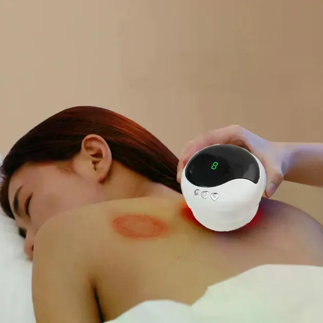 Антицелюлітний вакуумний масажер Intelligent Cupping Massage, акумуляторний ручний масажер для тіла Білий LY-873-White - Зображення 2