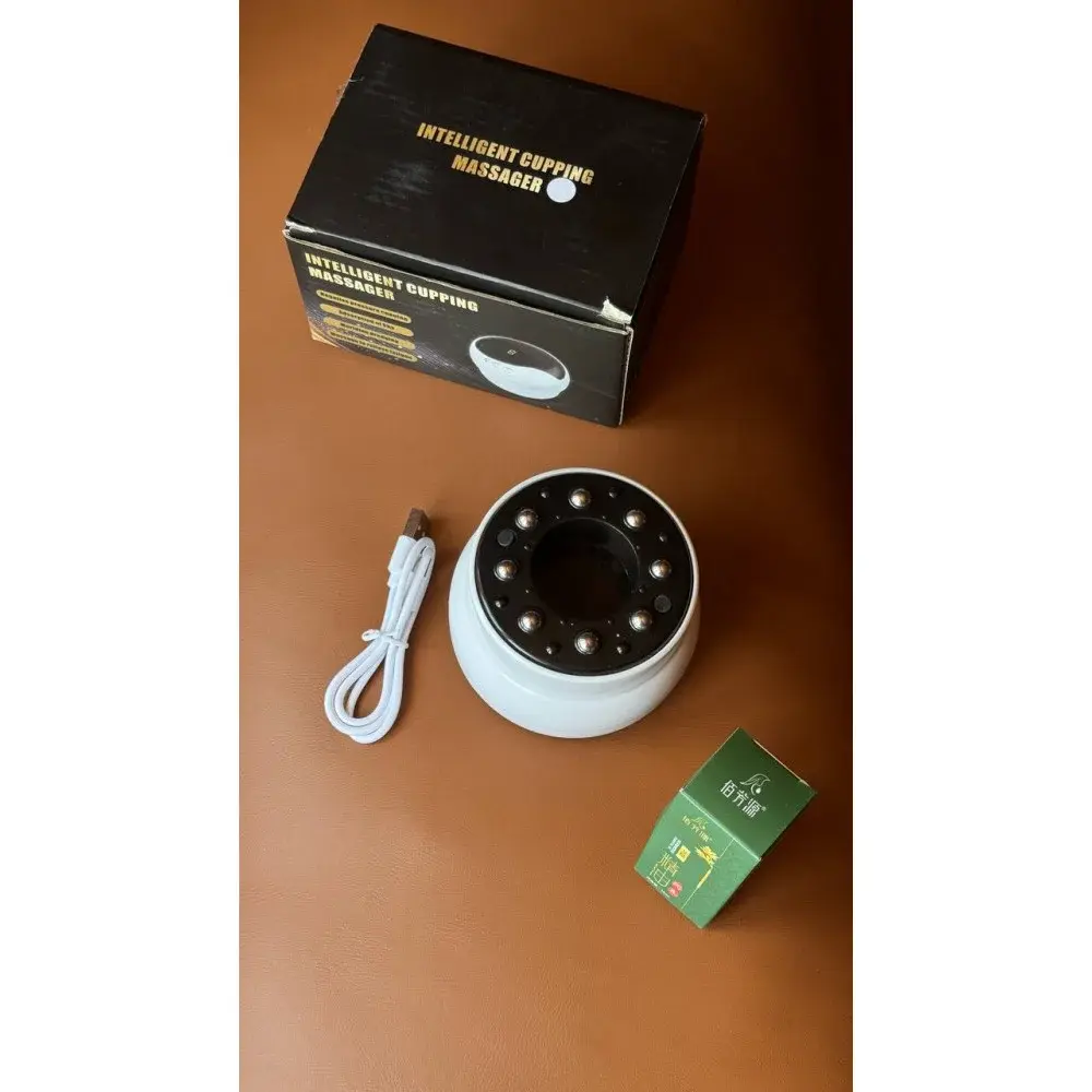 Антицелюлітний вакуумний масажер Intelligent Cupping Massage, акумуляторний ручний масажер для тіла Білий LY-873-White - Зображення 8