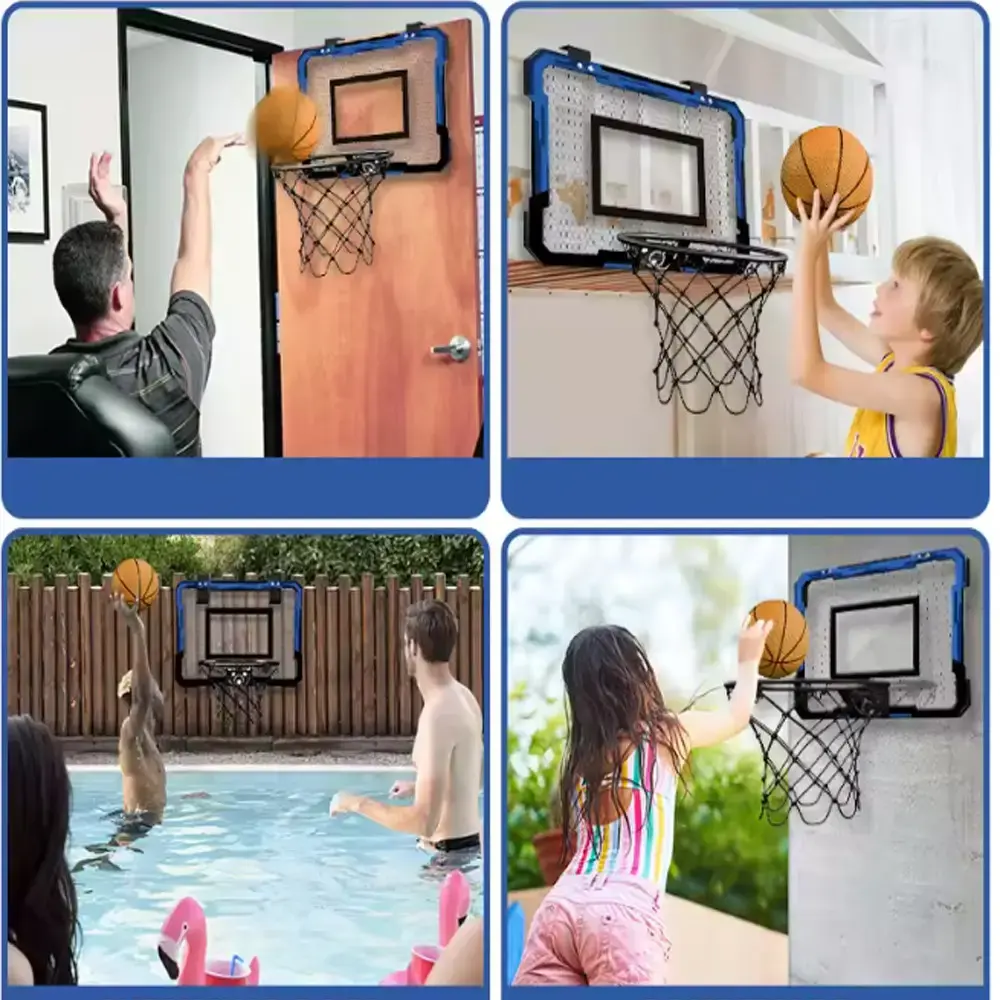Баскетбольне кільце з електронним табло / Дитячий набір для баскетболу М'яч та Щит із кільцем зі звуковими ефектами - Зображення 6