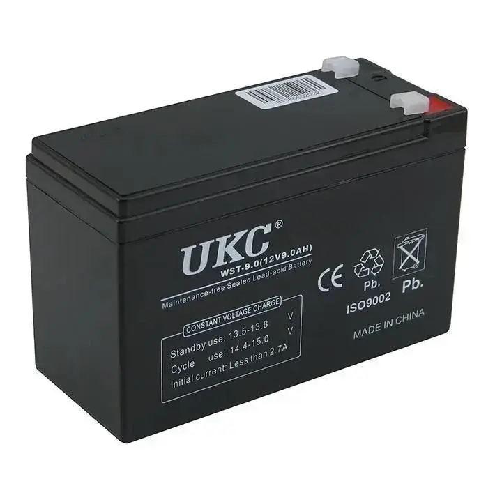 Батарея свинцево-кислотна UKC WST-9.0 12 V 9 Ah Black - Зображення 2