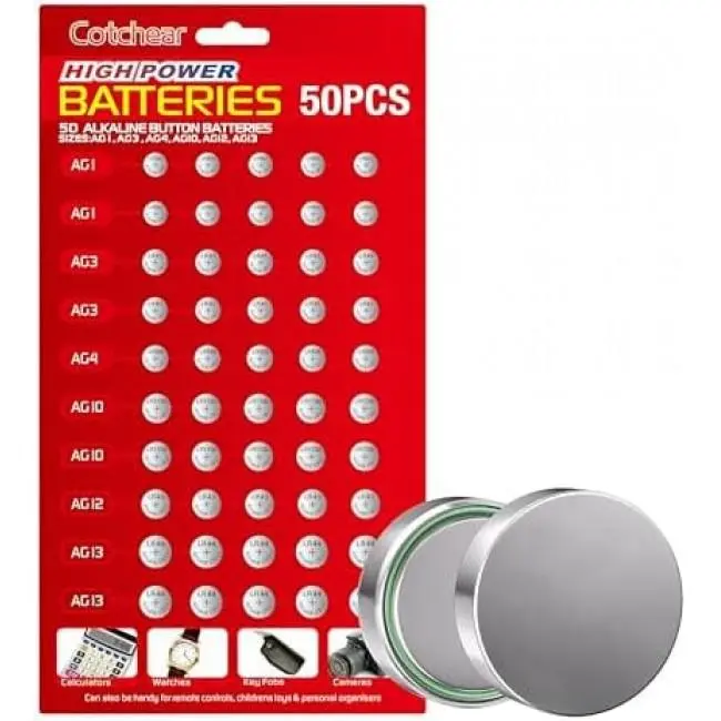 Батарейки ASSORTED BOTTON BATTERIES (50 PCS SET)