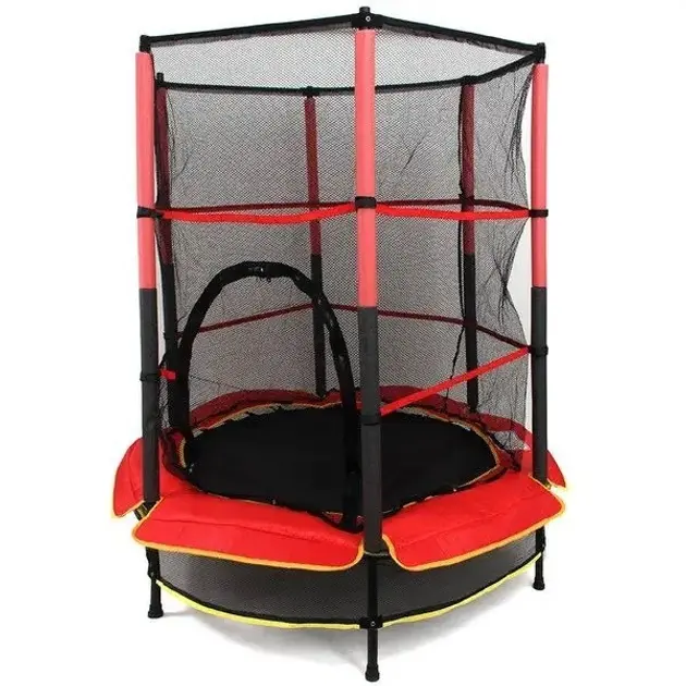 Батут дитячий для дому TILLY BT-RJ-0072 із захисною сіткою діаметр 140 см до 100 кг