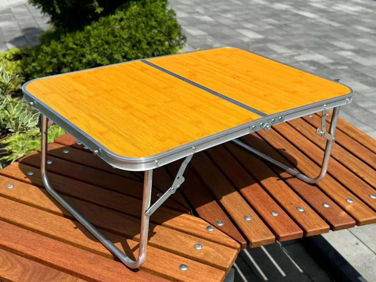Білий Стіл компактний складаний для дому, кемпінгу-пікніка Folding table AND844-846 - Зображення 3