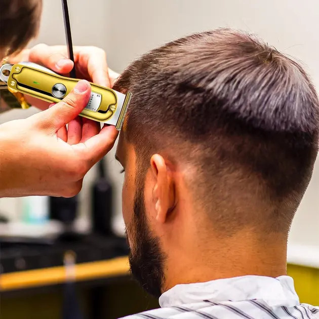 Бездротова машинка для стрижки волосся Sokany SK-LF-16003 4 насадки золотистий - Зображення 2