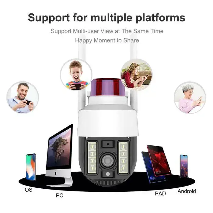 Бездротова вулична камера WiFi PTZ Verto VRT-C262 FHD 4mp поворотна з сигналізацією - Зображення 6