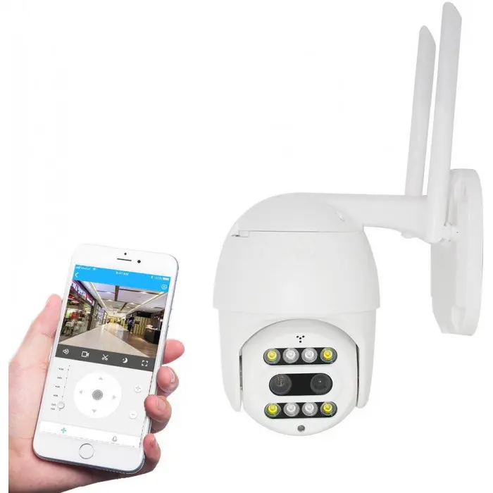 Бездротова WiFi камера відеоспостереження вулична поворотна PTZ WiFi Outdoor Camera CF26 HD1080P 2MP 4мм+12мм - Зображення 4