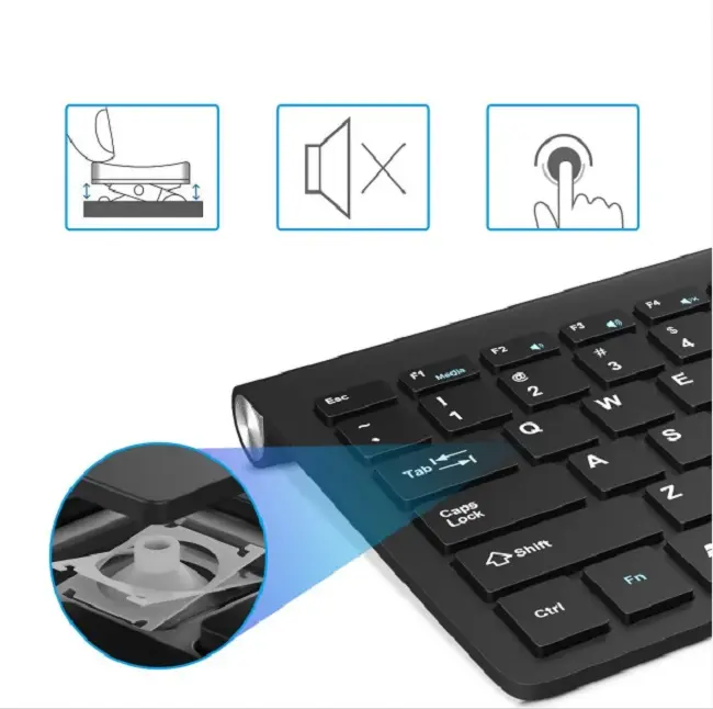 Бездротова комп'ютерна клавіатура + миша WM+108S - Зображення 3