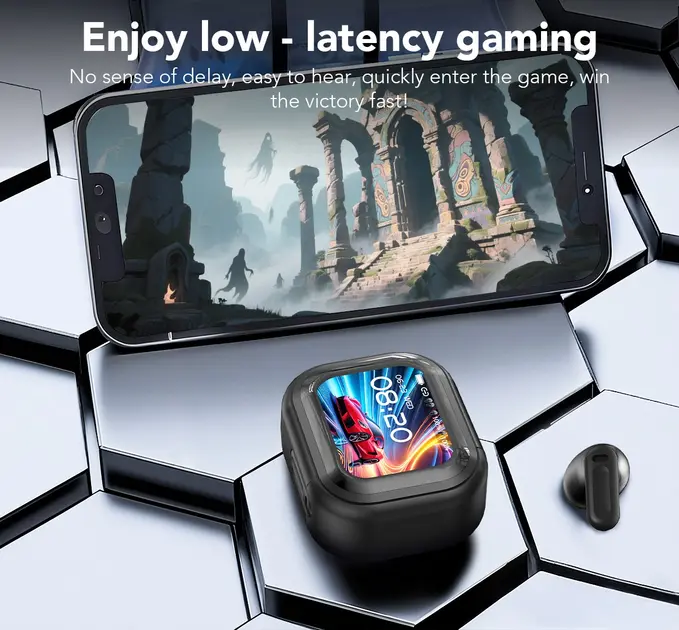 Бездротові навушники HTC NE20 AI з функцією переведення в режимі реального часу, Bluetooth V6.0 iPhone/Android, Black - Зображення 8