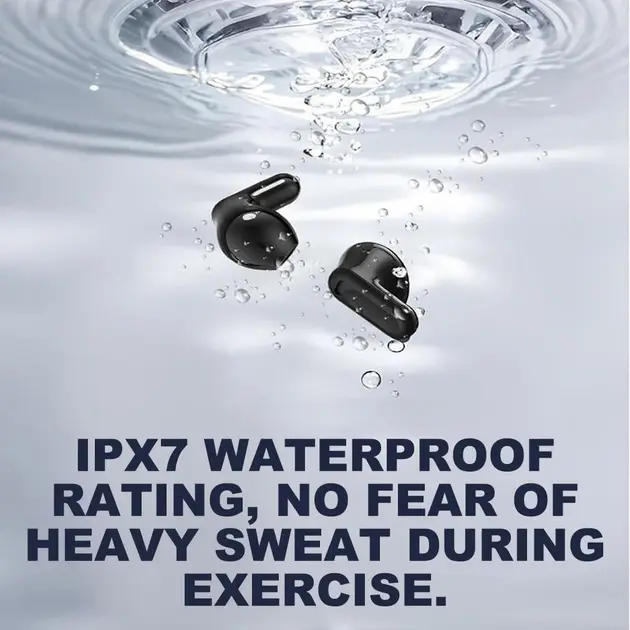 Бездротові навушники HTC NE20 AI з функцією переведення в режимі реального часу, Bluetooth V6.0 iPhone/Android, Black - Зображення 4