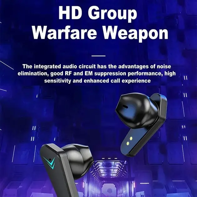 Бездротові навушники Smart TWS X15 із зарядним кейсом павер банком вакуумні ігрові bluetooth 5.0 з RGB LED підсвічуванням та шумозаглушенням - Зображення 5