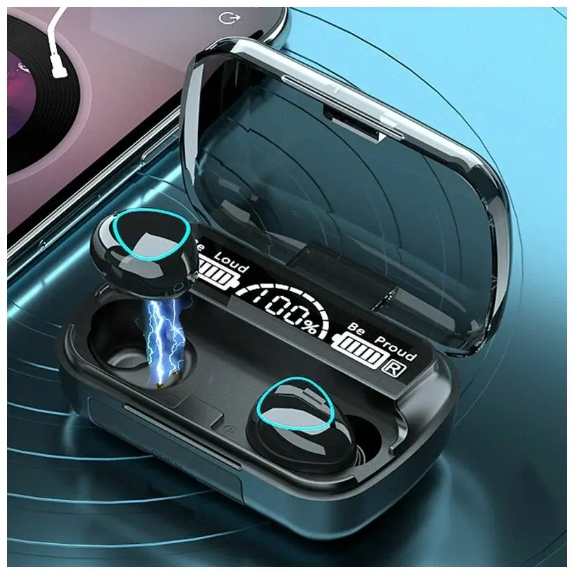 Бездротові навушники вкладиші з мікрофоном для Андроїд та IOS TWS WIRELESS (M10) - Зображення 4