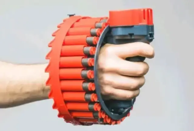 Бластер-кулемет GROWLER Іграшковий Автоматичний На акумуляторі З 28 м'якими кулями-присосками - Зображення 5