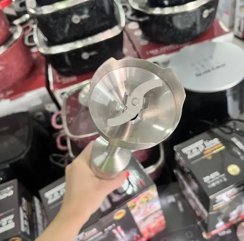 Блендер ручний 5 в 1 на 1500 Вт із подрібнювачем і насадками міксер і спінювач молока 20 швидкостей Zepline - Зображення 5