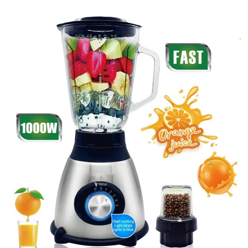 Блендер стаціонарний Haeger HG-288, блендер подрібнювач із кавомолкою, з чашею 1.5 л, три швидкості, 850 Вт - Зображення 2