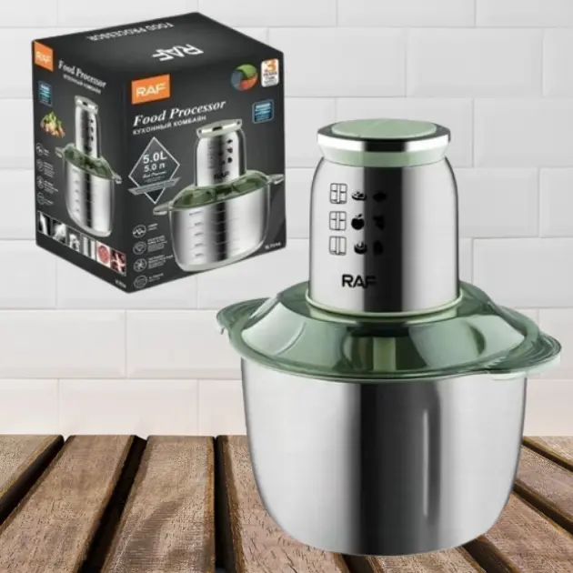 Блендер-подрібнювач із металевою колбою на 5л RAF R.7014 1000W - Зображення 3