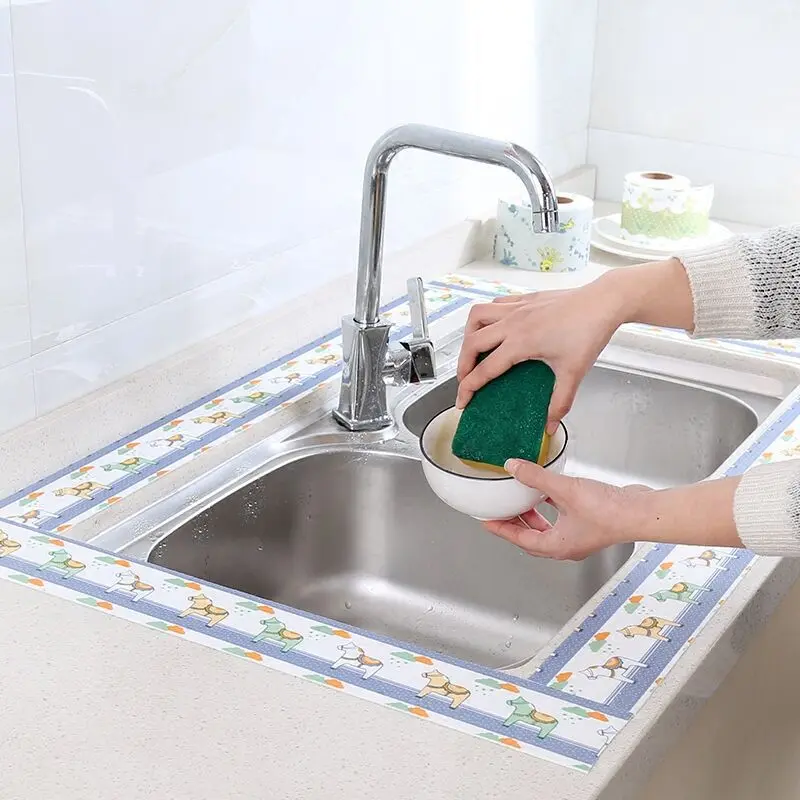 Бордюрна стрічка для ванної та кухні самоклеюча водонепроникна 8 м - Зображення 4