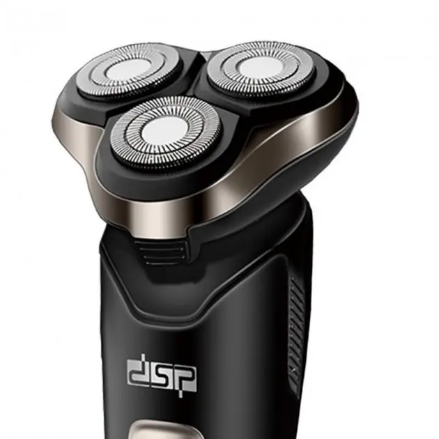 Бритва Електрична на 3 плаваючі головки DSP 60017 Роторна Електробритва чоловіча для вологого та сухого гоління - Зображення 3