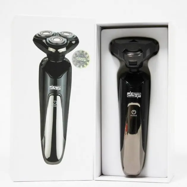 Бритва Електрична на 3 плаваючі головки DSP 60017 Роторна Електробритва чоловіча для вологого та сухого гоління - Зображення 8