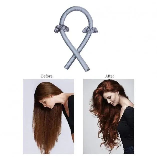 Бігуді М'які, Палка Керлик для завивки волосся, м'яка стрічка бігуді, обідок для кучерів, керлик Bounce білі - Зображення 7