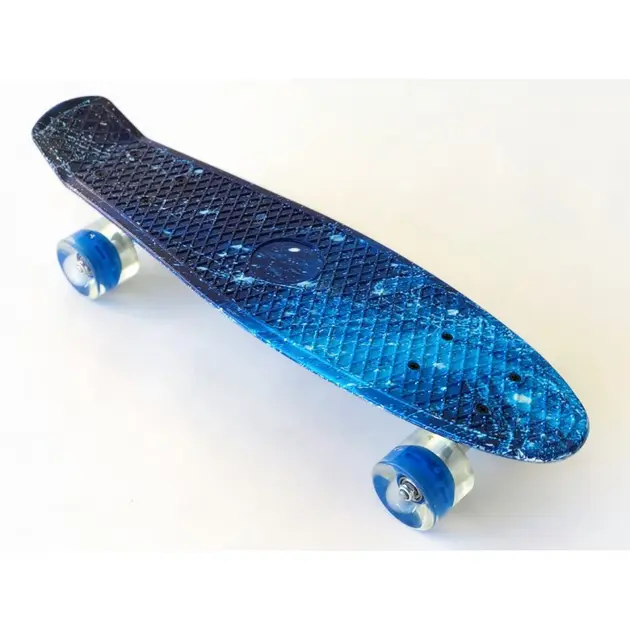 Пенні борд скейтборд Penny Board Fish Skateboards 22" ABEC-7 з колесами, що світяться - Зображення 2