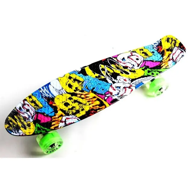 Пенні борд скейтборд Penny Board Fish Skateboards 22" ABEC-7 з колесами, що світяться - Зображення 5