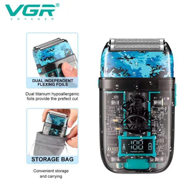 Професійний набір 3в1 VGR V-645 тример, машинка для стрижки волосся та електробритва - Зображення 6