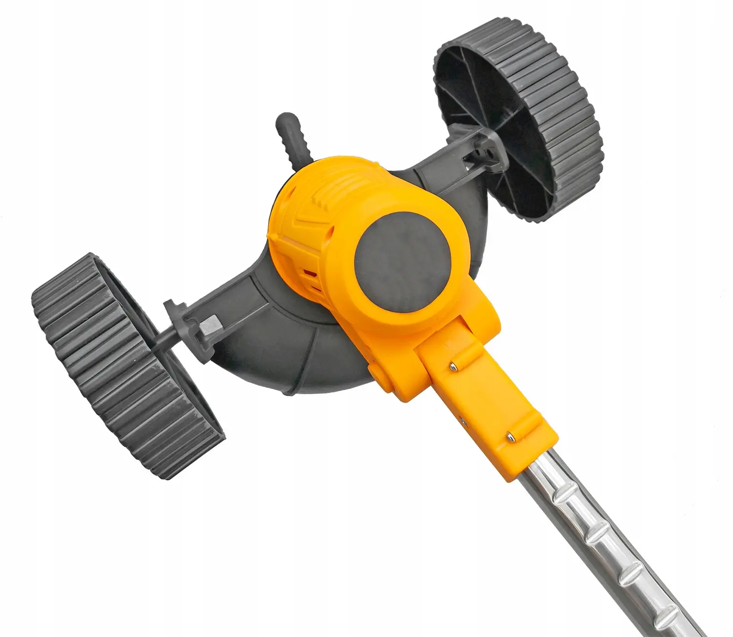 Набір акумуляторна коса для трави з 2 АКБ 24v / Газонокосарка-триммер з колесами та насадками Жовтий - Зображення 3