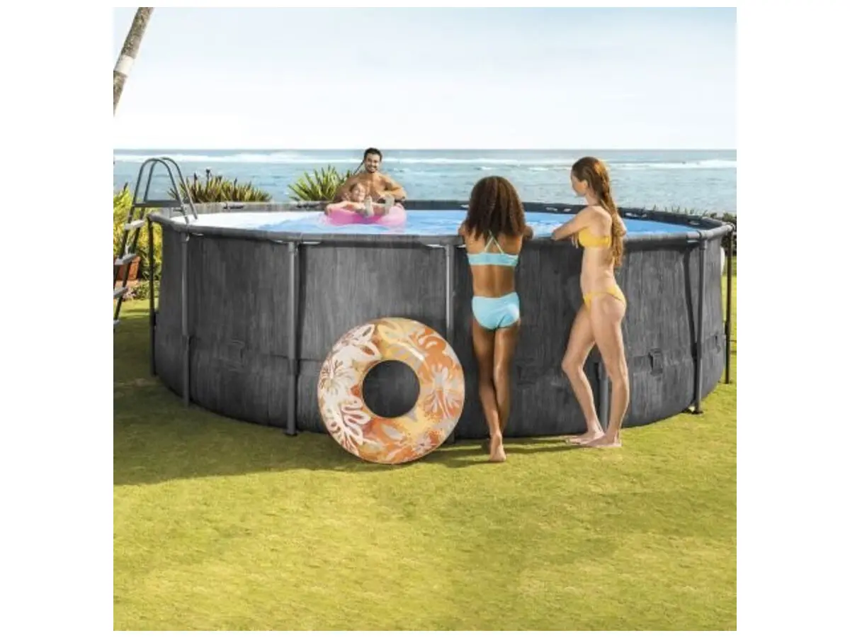 Каркасний басейн Intex 26742, 457 x 122 см + фільтр-насос + сходи + тент + підстилка - Зображення 4